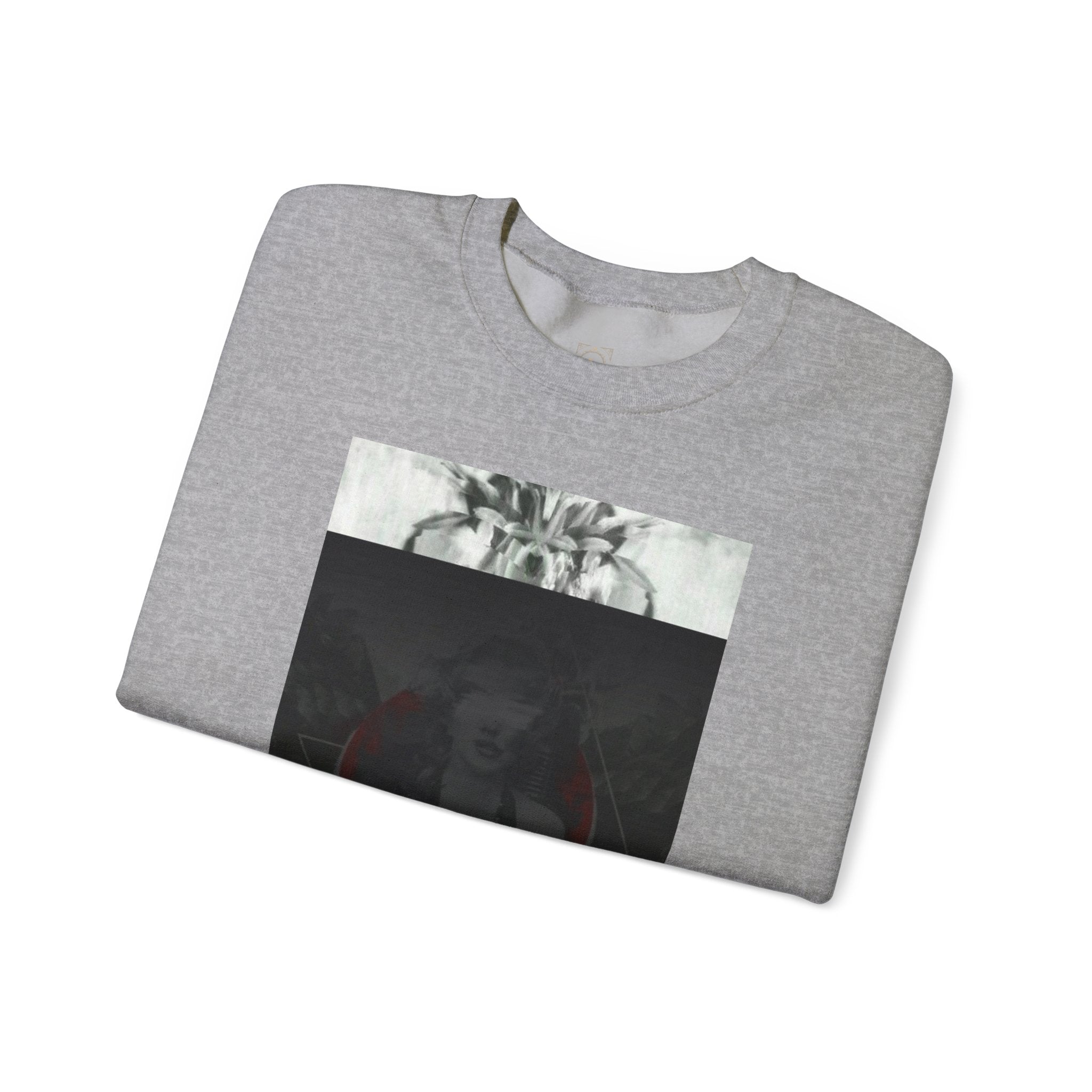 Crewneck Sweatshirt — Dark Abstract Chest Print with 'Legaciess' Gold Back Logo