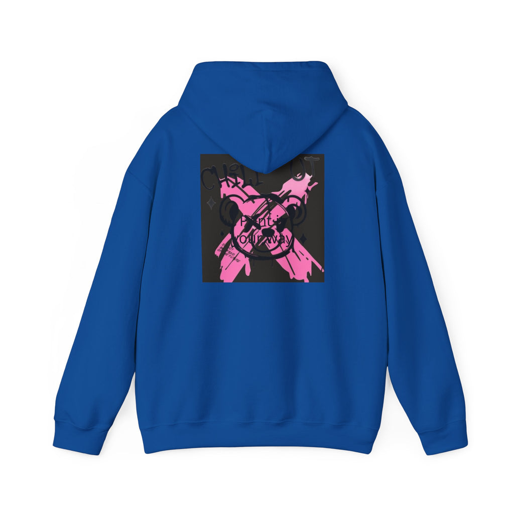 Crossed Guns Hoodie – Pink Retro Graphic Hooded Sweatshirt