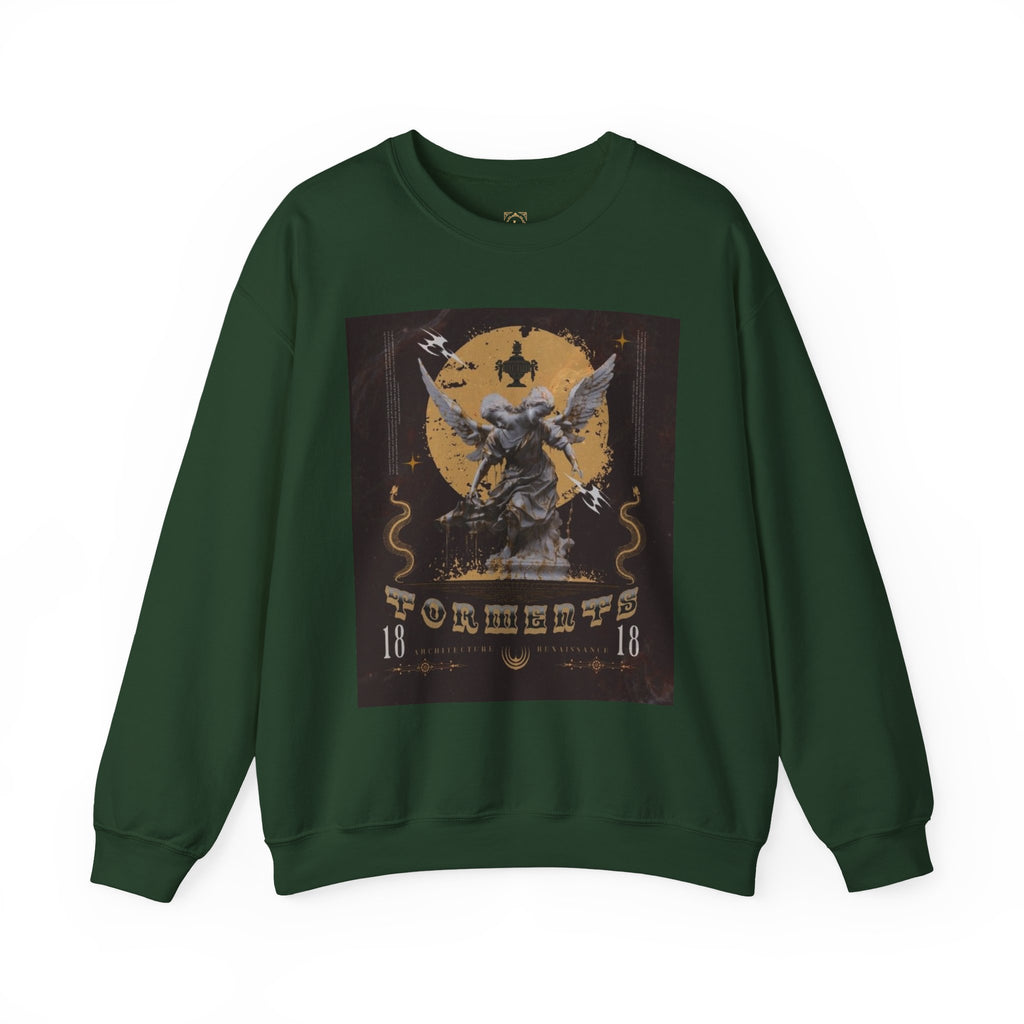 Crewneck Sweatshirt — Vintage Angel Graphic "Forgiven" Streetwear
