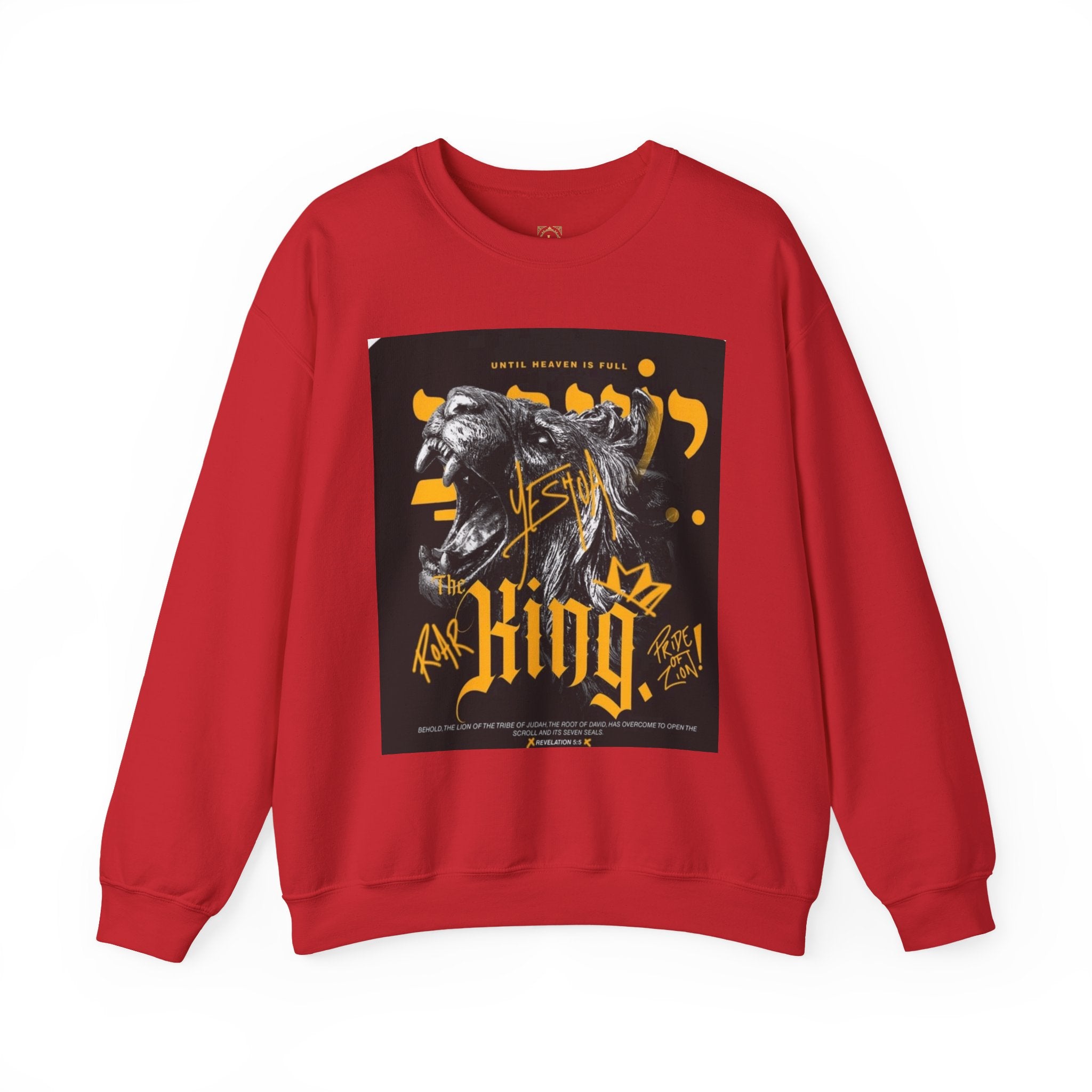 King Lion Crewneck Sweatshirt — 'King' Graphic Pullover for Bold Streetwear
