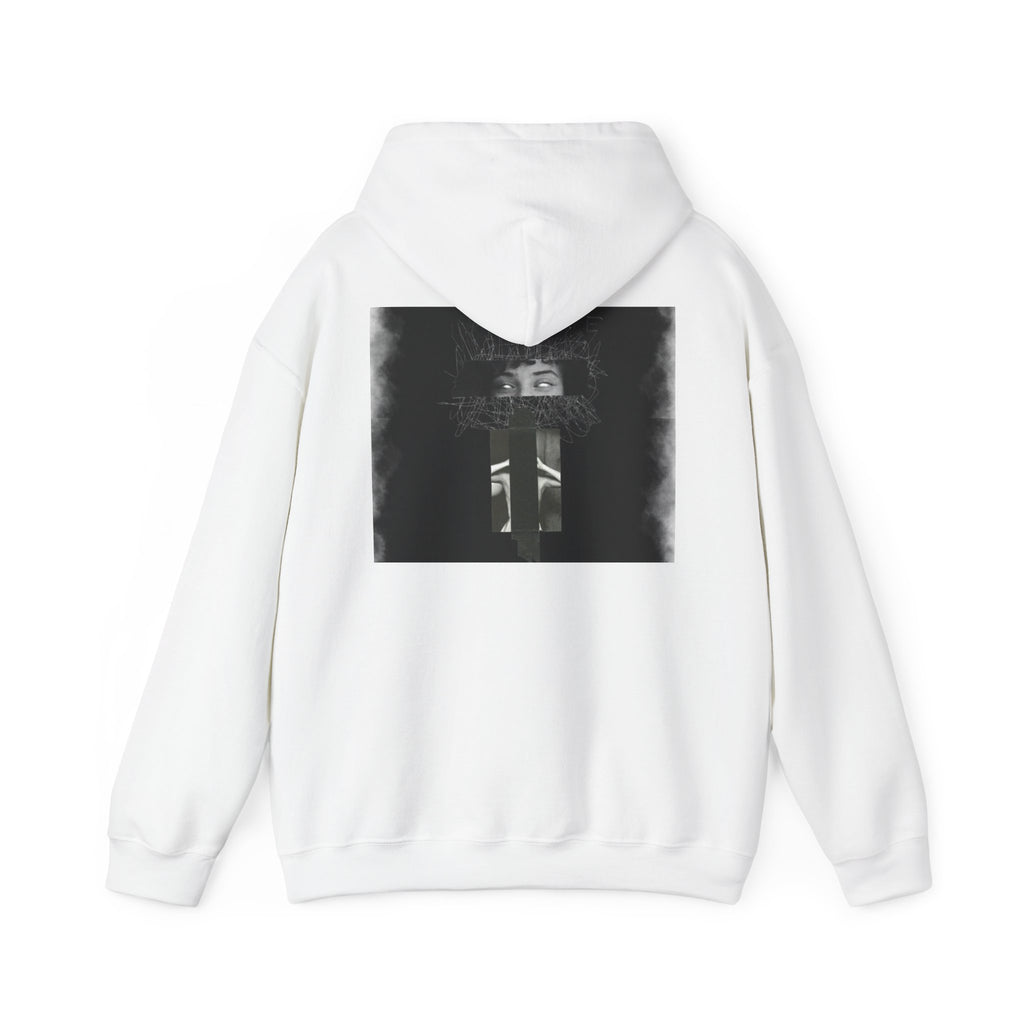 Mystic Window Hoodie — Gothic Portrait Smoke Graphic Hooded Sweatshirt
