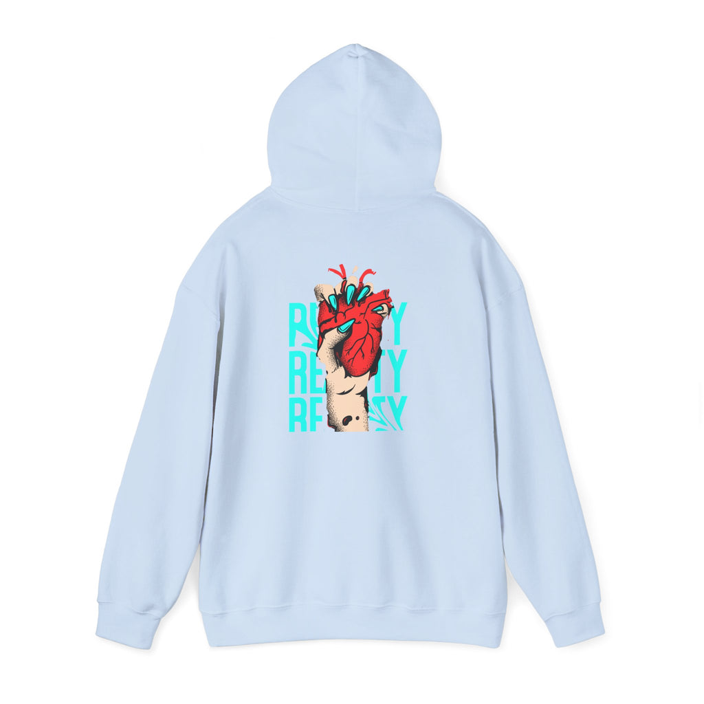 Heart in Hand Hoodie — 'Ready' Graphic Pullover