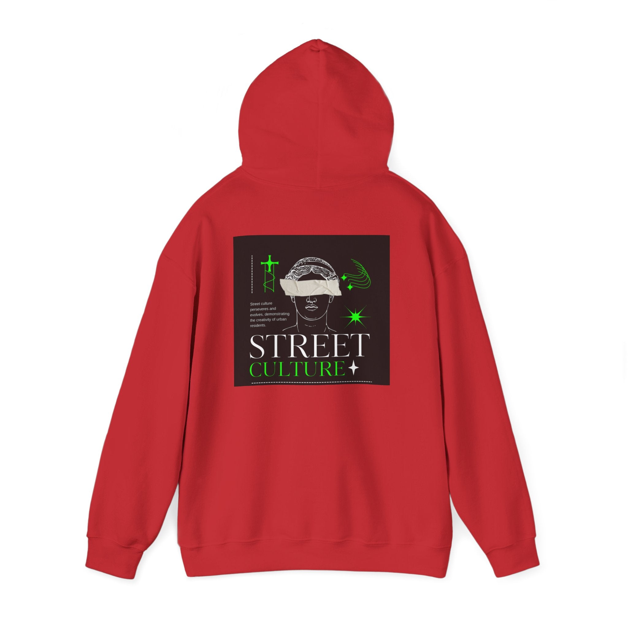 Street Culture Hoodie — Neon Green Graphic Urban Skull Sweatshirt