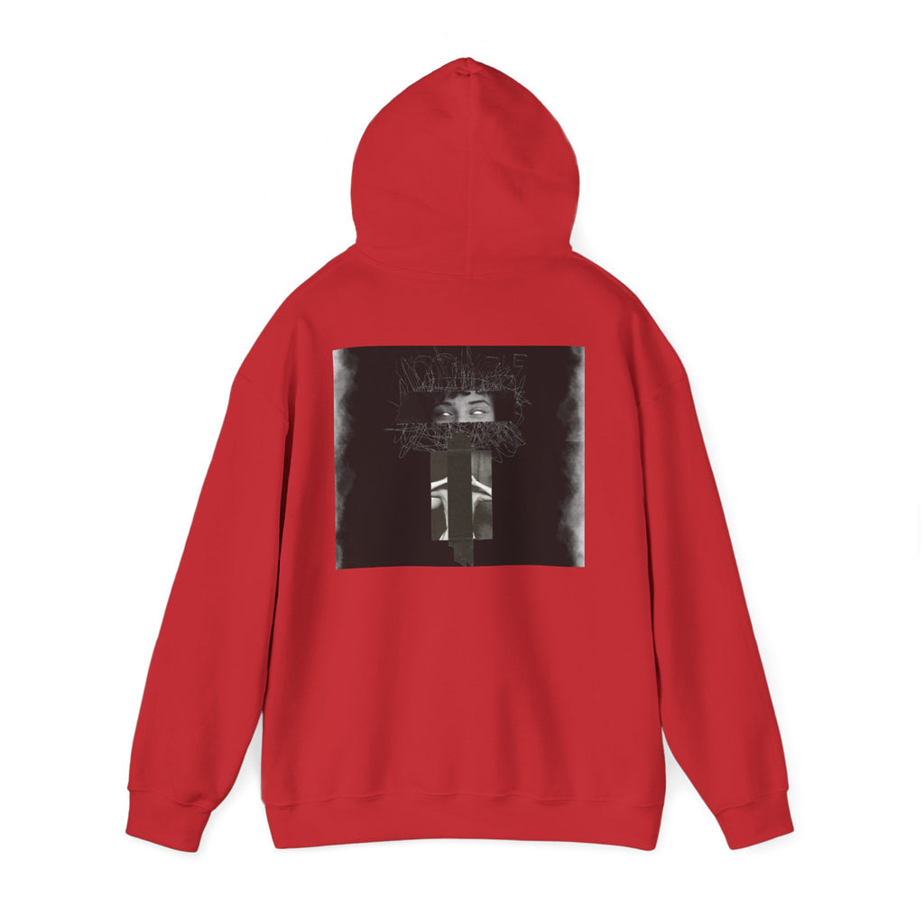 Mystic Window Hoodie — Gothic Portrait Smoke Graphic Hooded Sweatshirt