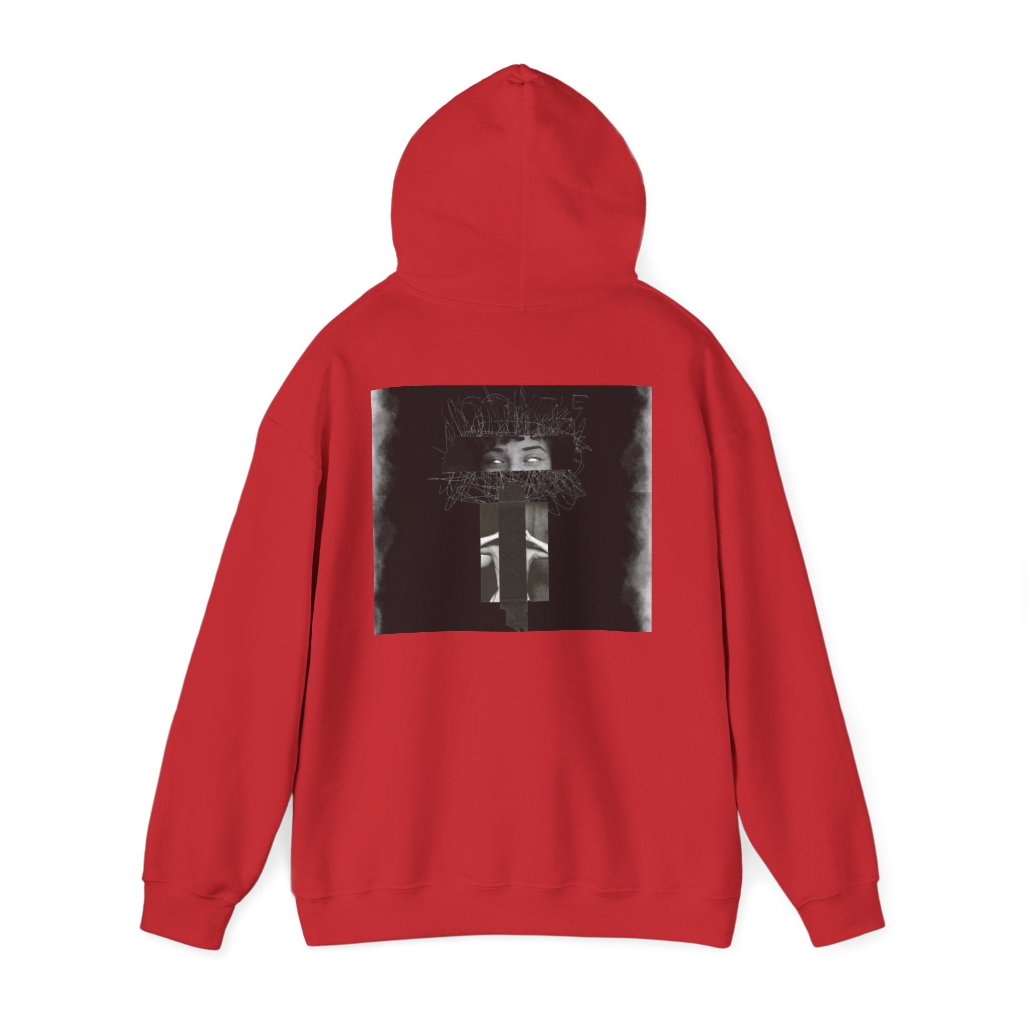 Mystic Window Hoodie — Gothic Portrait Smoke Graphic Hooded Sweatshirt