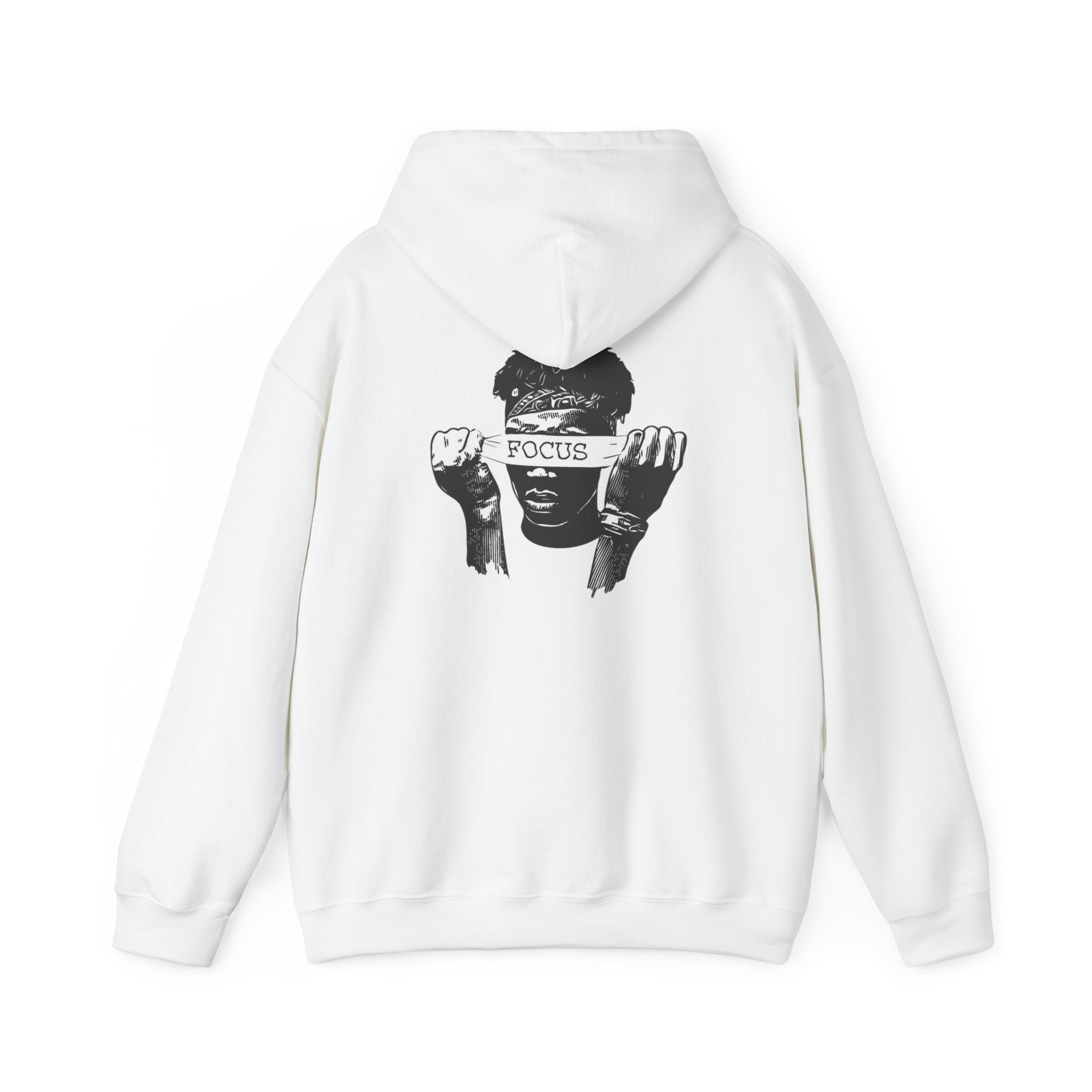 Focus Graphic Hoodie — Monochrome Motivational Streetwear