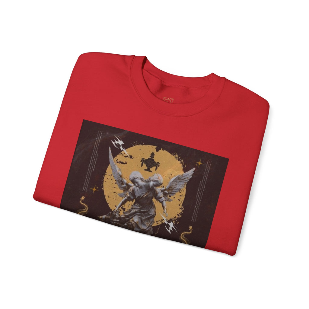 Crewneck Sweatshirt — Vintage Angel Graphic "Forgiven" Streetwear