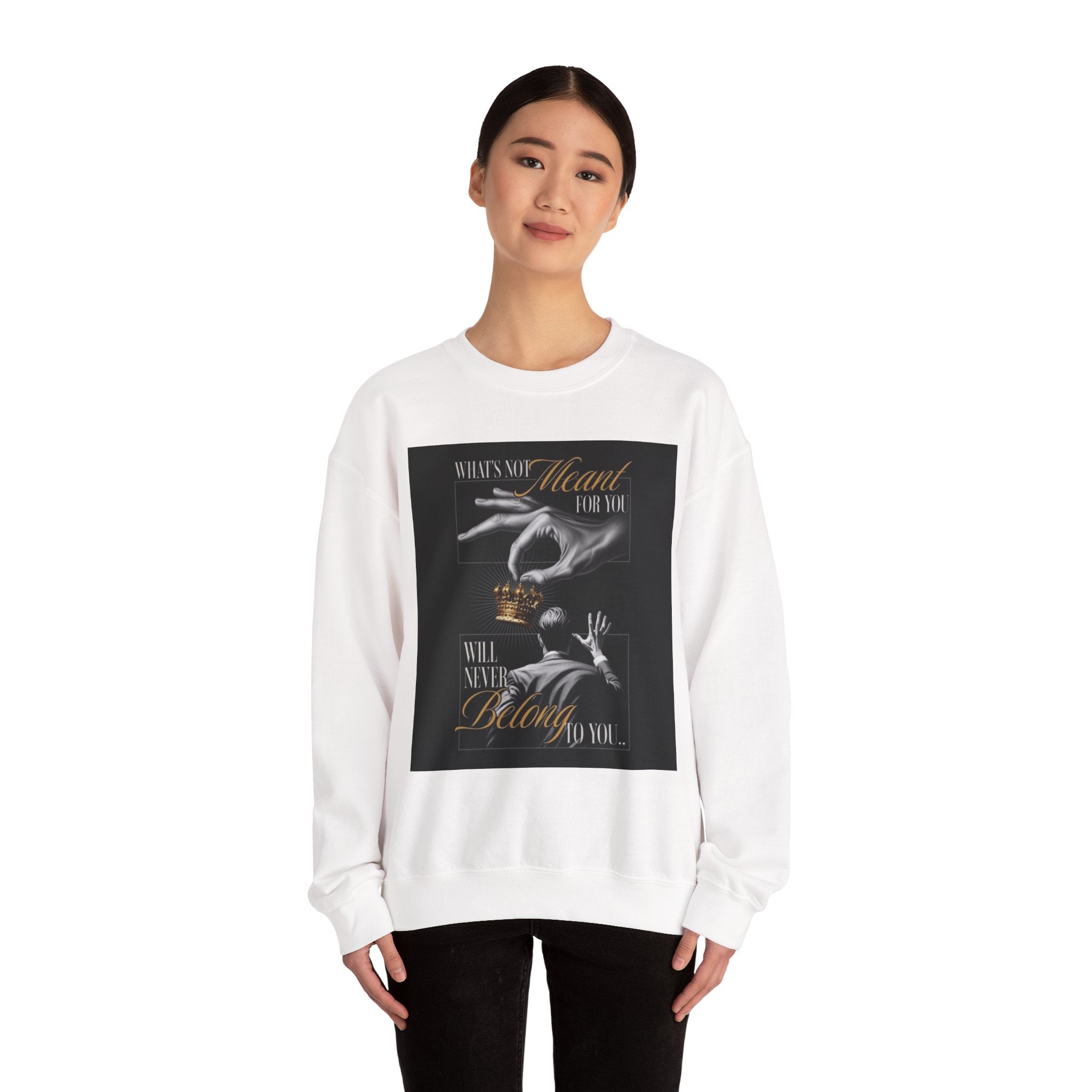Crewneck Sweatshirt — 'What's My Heart For You' Inspirational Graphic Crewneck