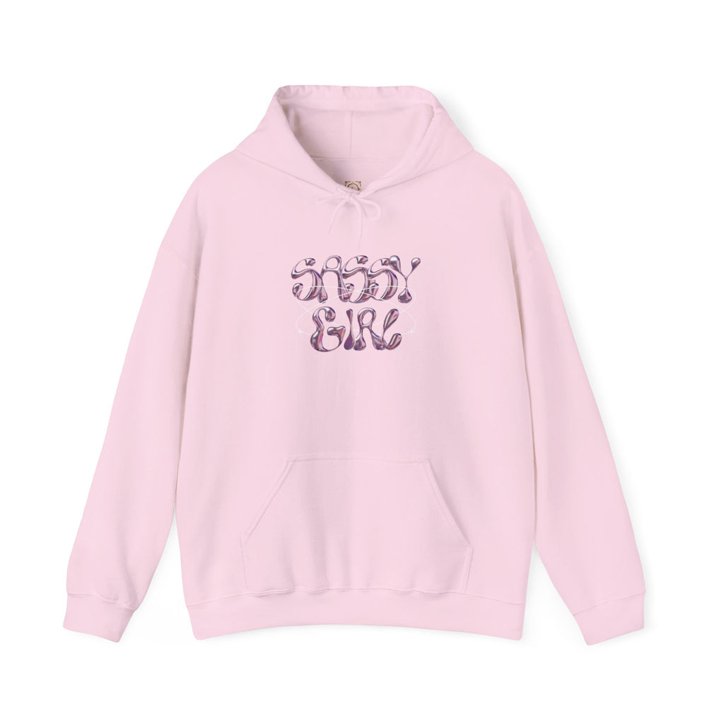 Hoodie — "Shady Girl" Retro Pink Marble Graphic Hoodie