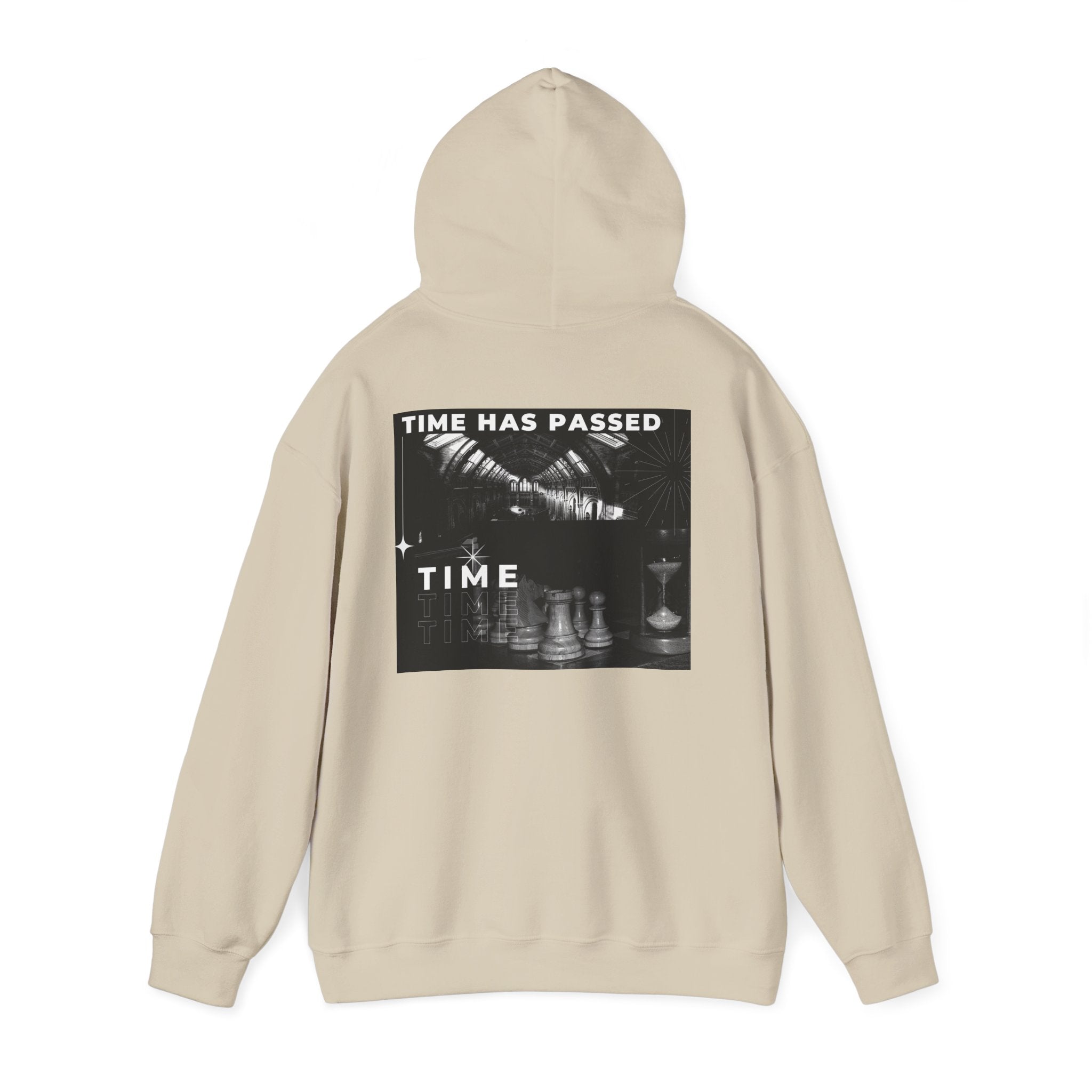 Time Has Passed Hoodie — Vintage Chess Graphic Hooded Sweatshirt
