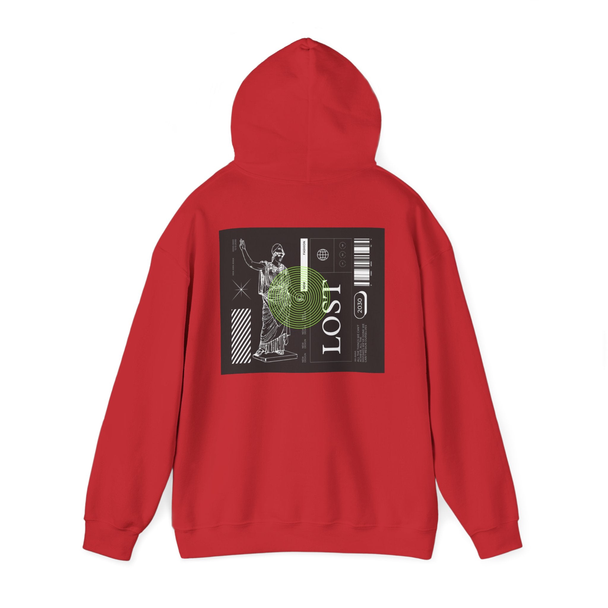 Lost World Hoodie — Vaporwave Glitch Graphic Pullover