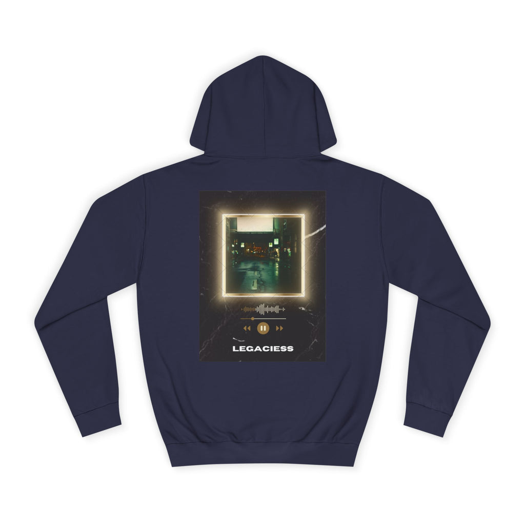 College Hoodie — Retro Neon Square Album Art Design