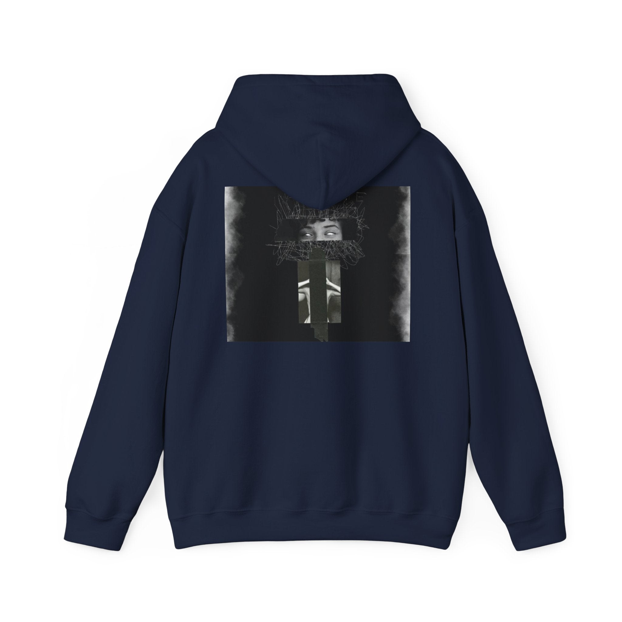 Mystic Window Hoodie — Gothic Portrait Smoke Graphic Hooded Sweatshirt