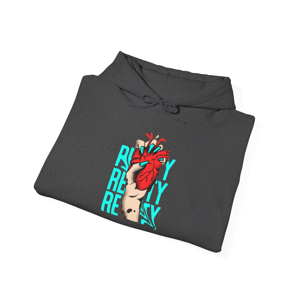 Heart in Hand Hoodie — 'Ready' Graphic Pullover