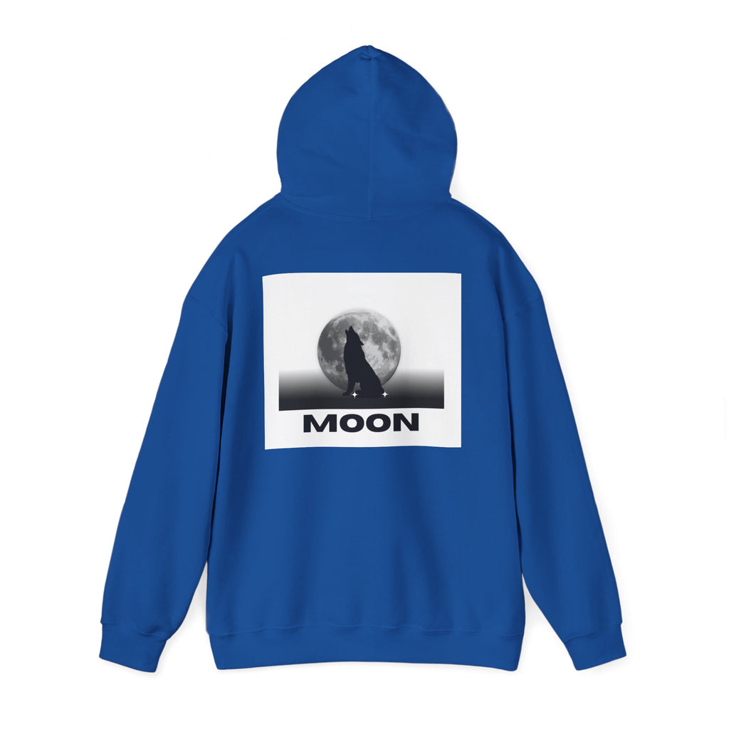Moon Wolf Hoodie - Silhouette Moon Graphic Sweatshirt
