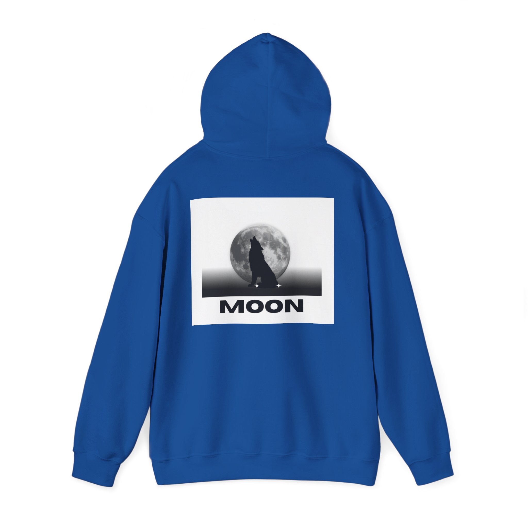 Moon Wolf Hoodie - Silhouette Moon Graphic Sweatshirt