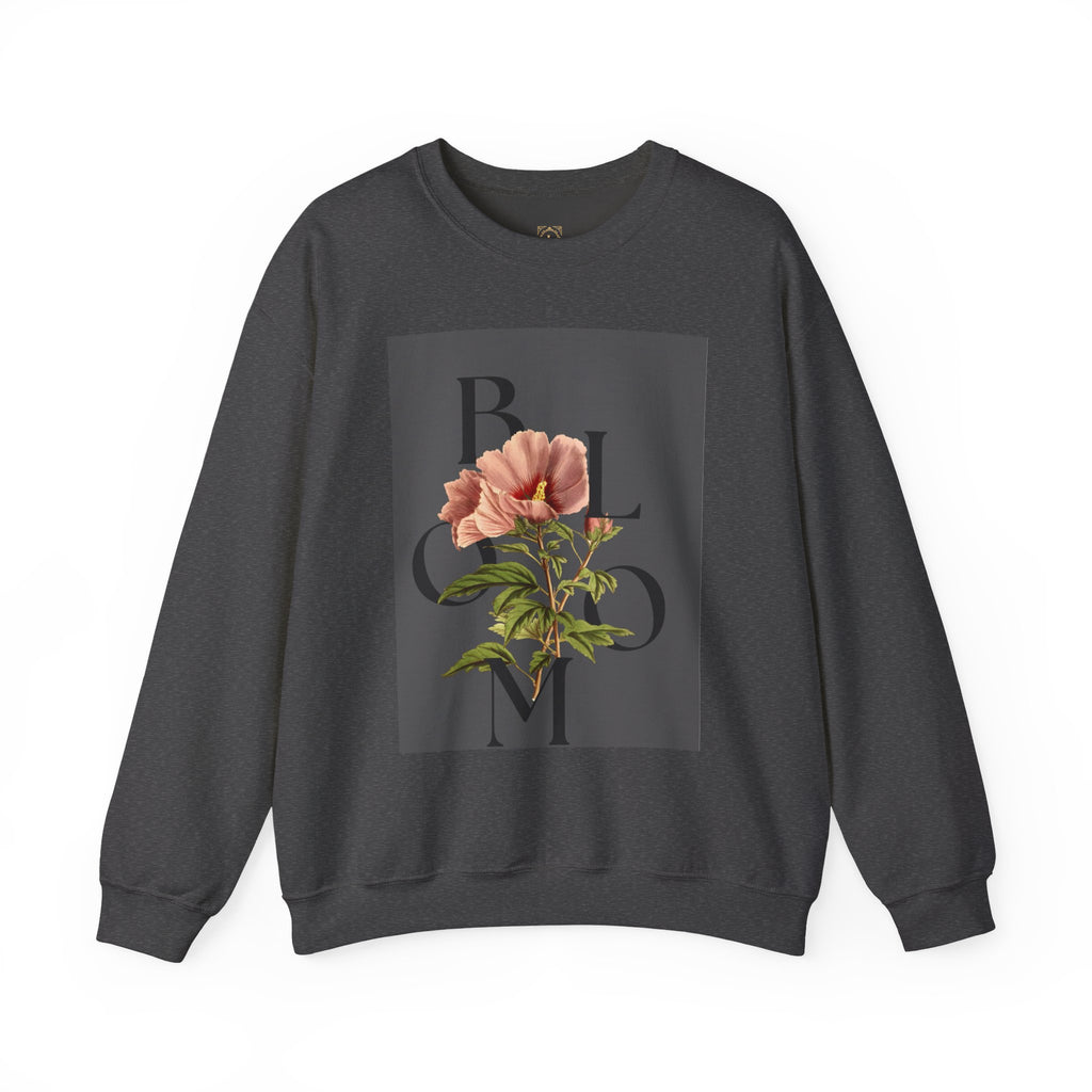 Floral Bloom Sweatshirt — Vintage Pink Flower Graphic Crewneck