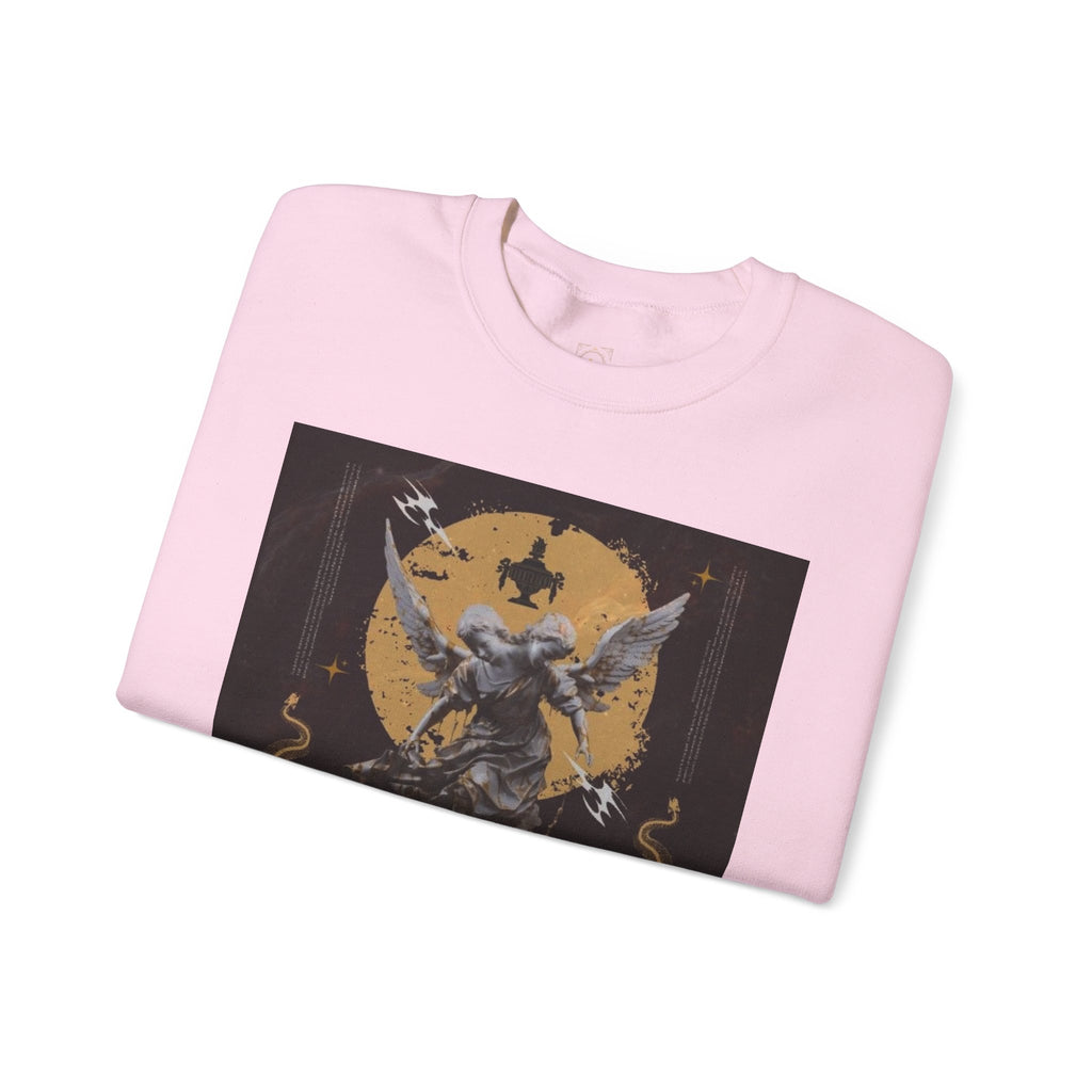 Crewneck Sweatshirt — Vintage Angel Graphic "Forgiven" Streetwear