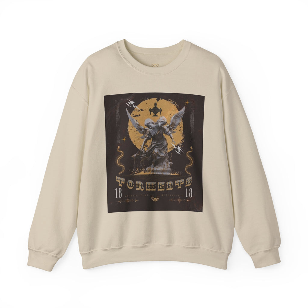 Crewneck Sweatshirt — Vintage Angel Graphic "Forgiven" Streetwear