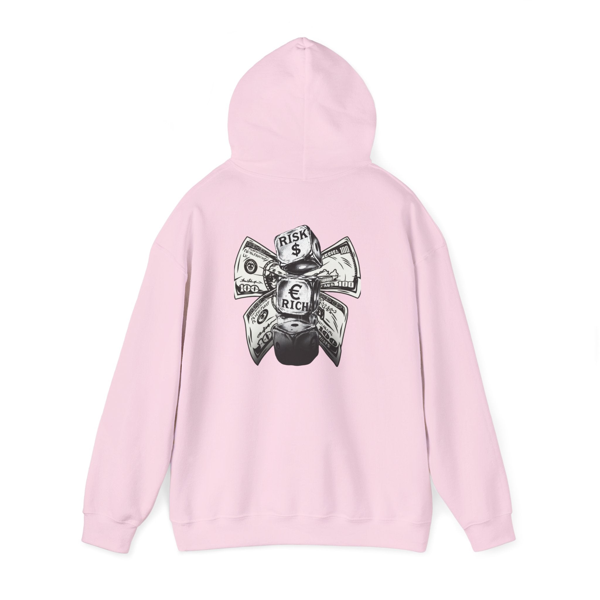 Money Bow Hoodie — Graphic Dollar Knot “Get Rich” Pullover