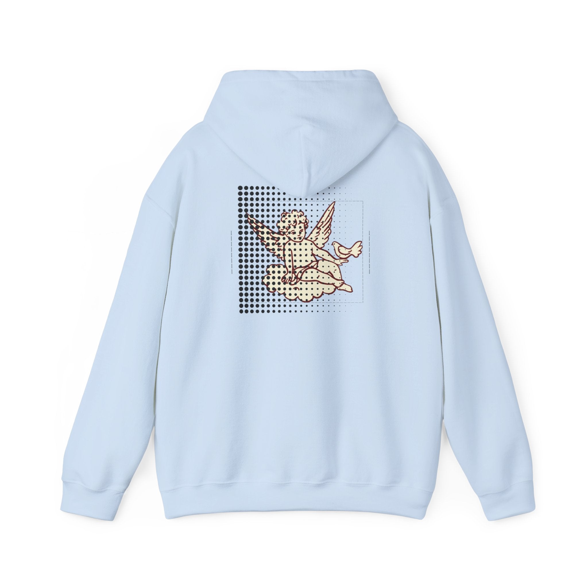 Cherub Dot Art Hoodie — Vintage Angel Graphic Pullover