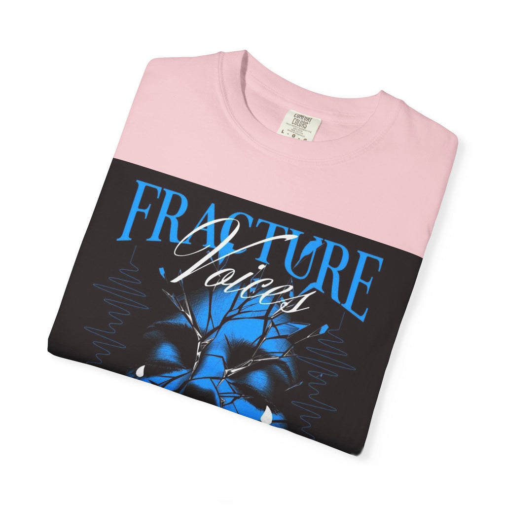 Graphic T-Shirt — "Fracture Voices" Blue Face Design (Back "Legaciess" Logo)