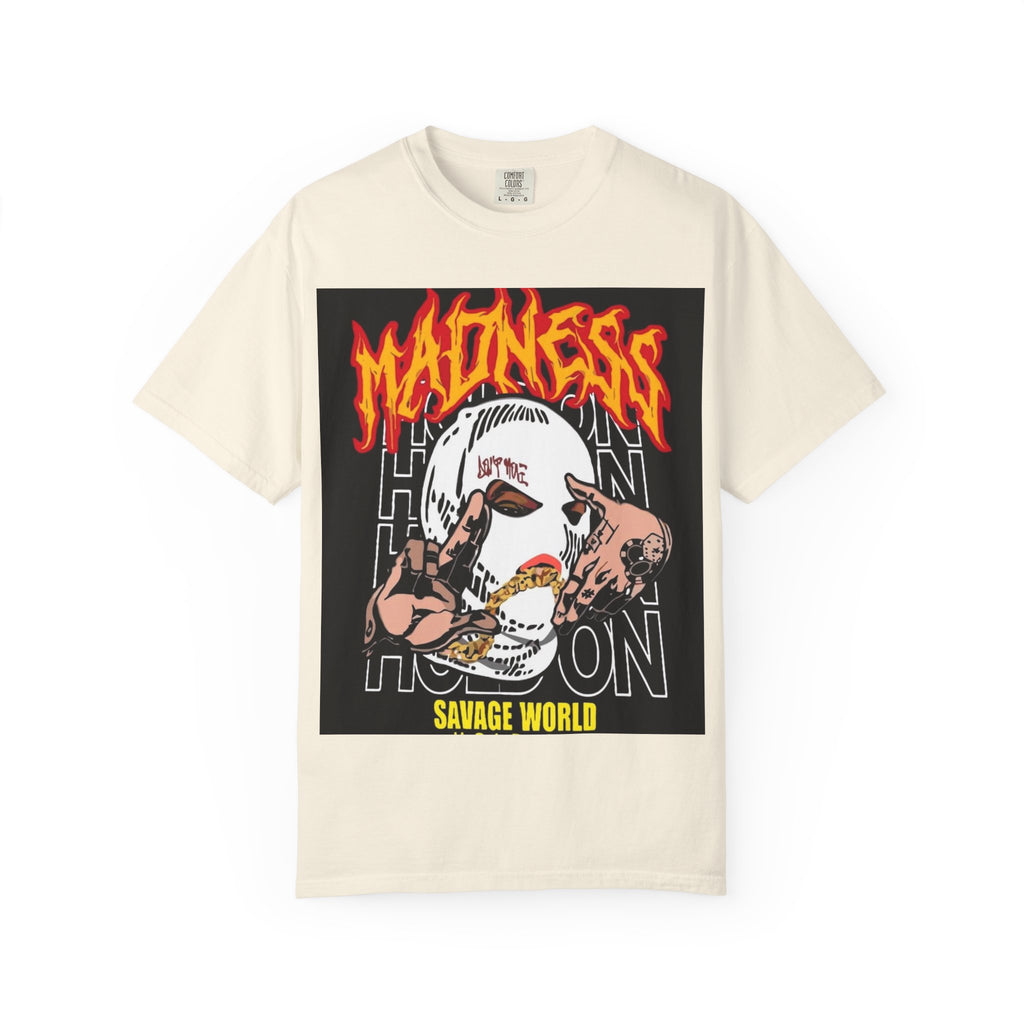 Madness Skull Graphic T-Shirt — Savage World Streetwear Tee