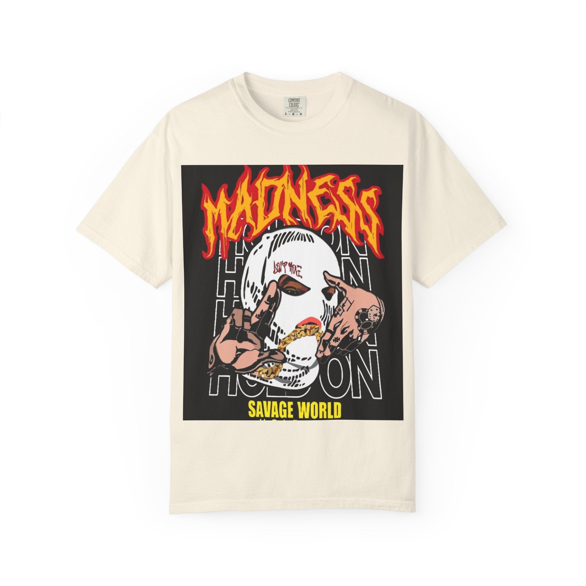 Madness Skull Graphic T-Shirt — Savage World Streetwear Tee