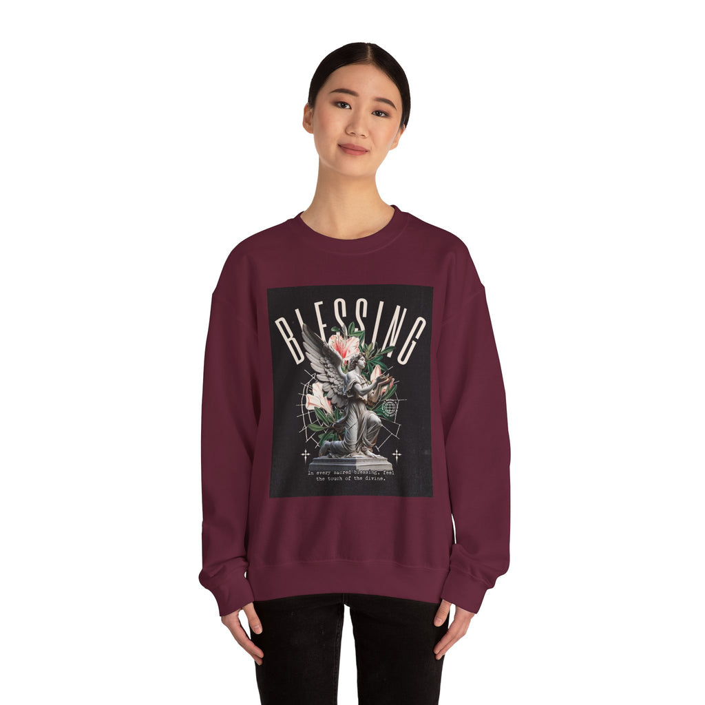 Blessing Statue Graphic Sweatshirt