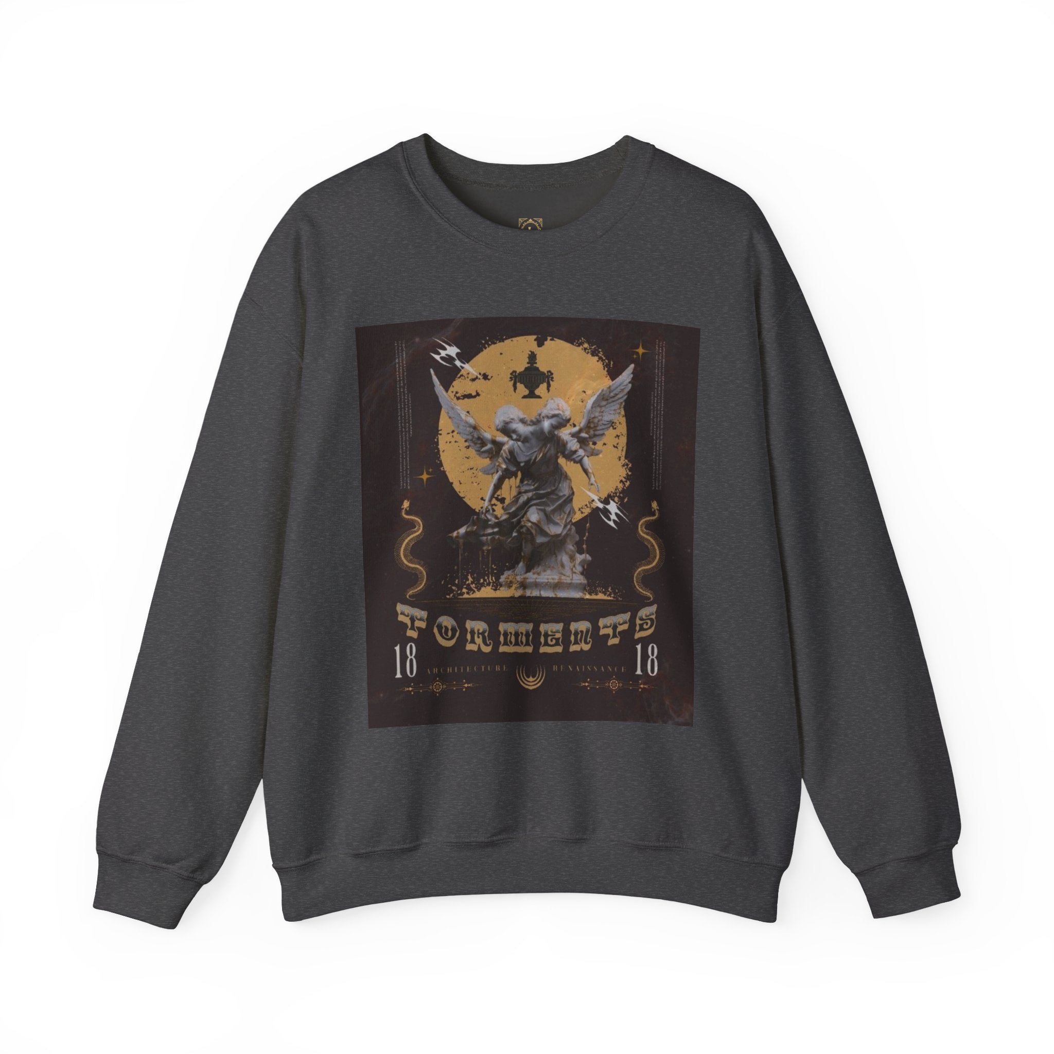 Crewneck Sweatshirt — Vintage Angel Graphic "Forgiven" Streetwear