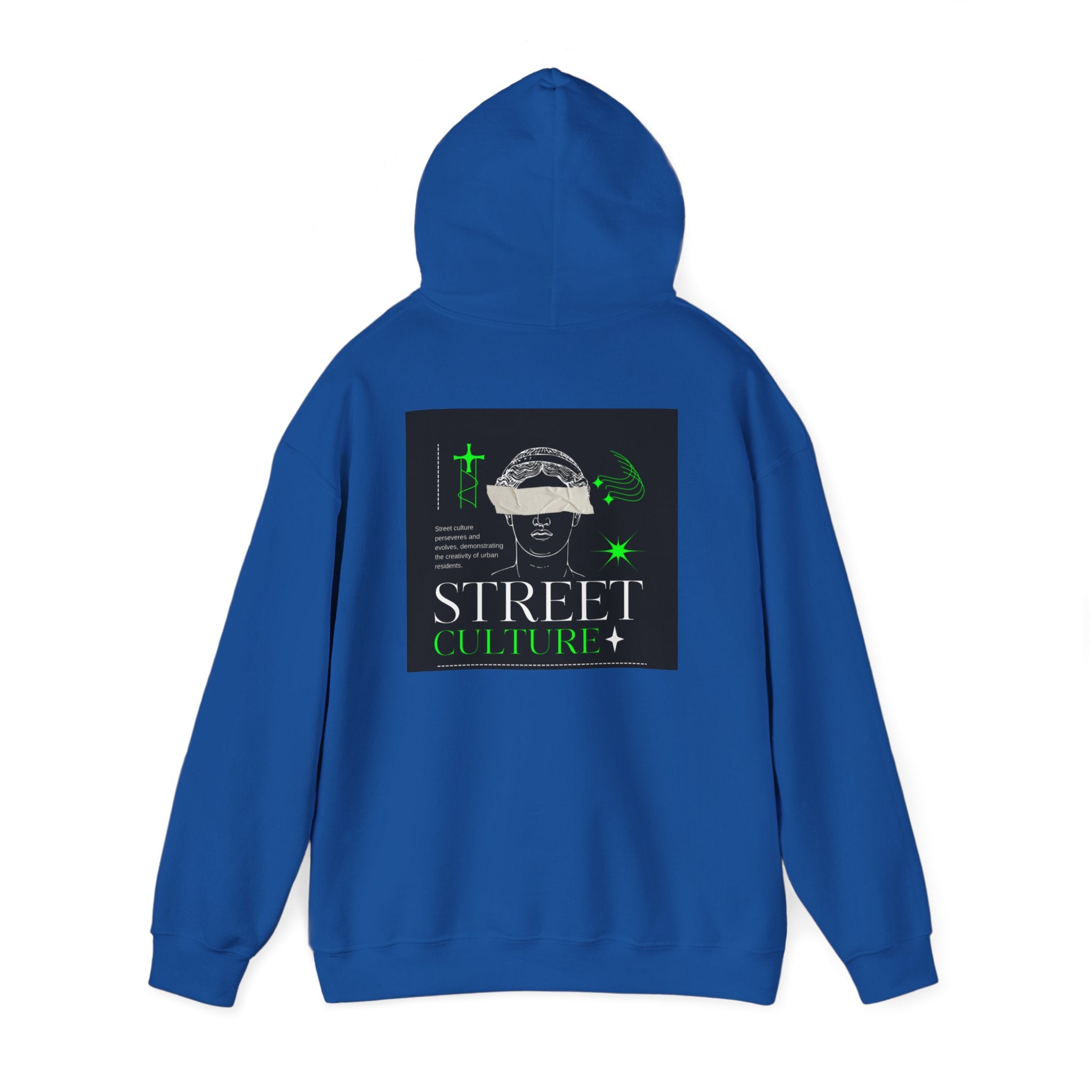Street Culture Hoodie — Neon Green Graphic Urban Skull Sweatshirt