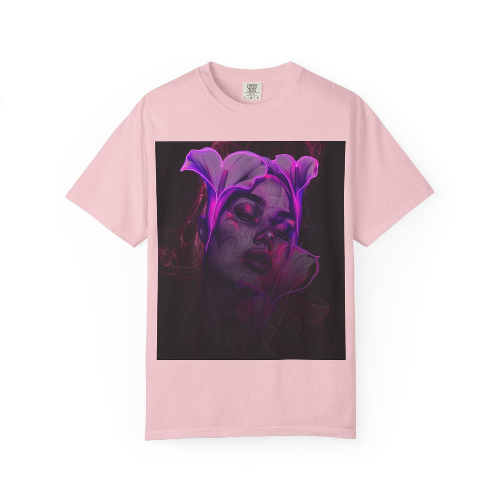 Mystic Purple Portrait T‑Shirt — Legaciess Logo Back