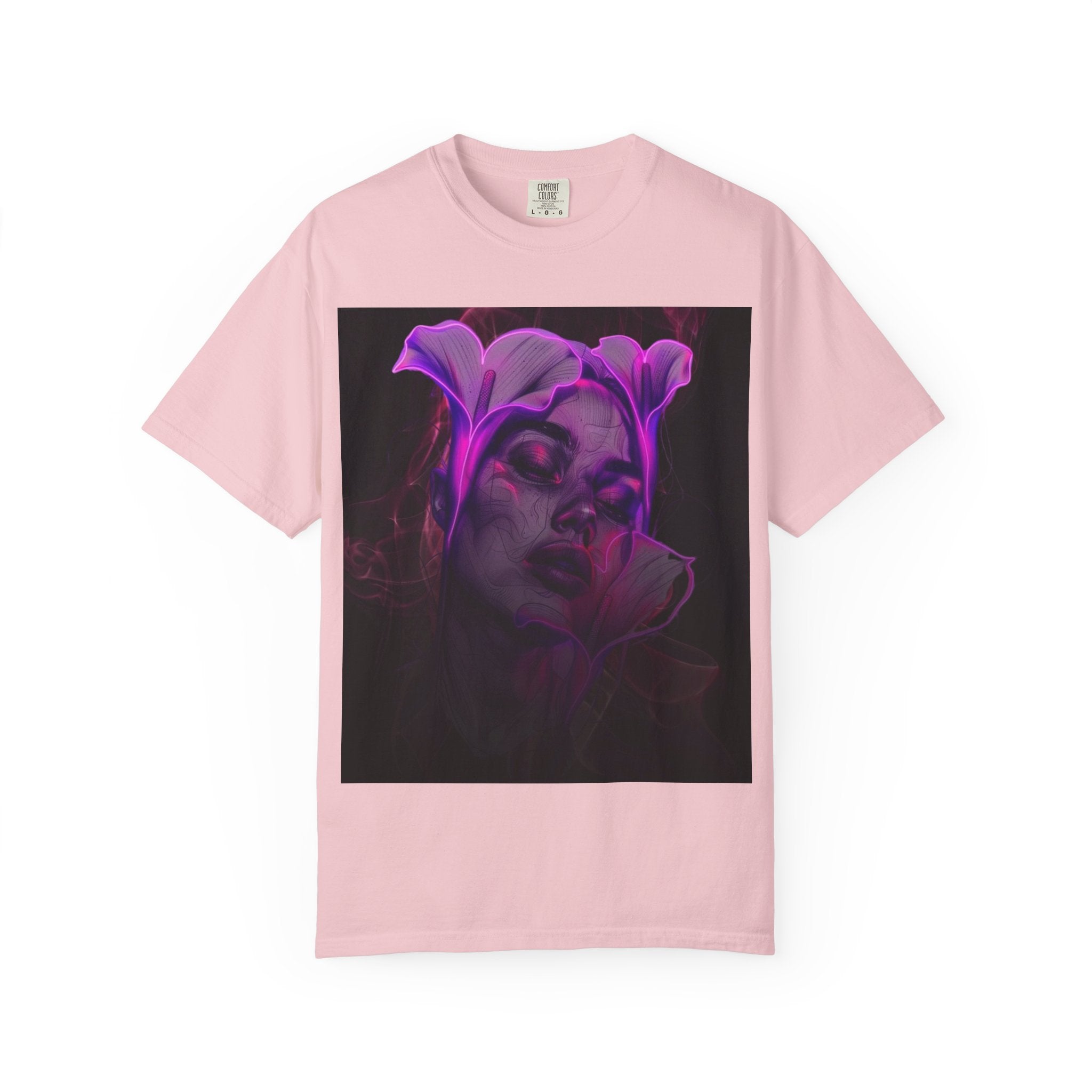 Mystic Purple Portrait T‑Shirt — Legaciess Logo Back