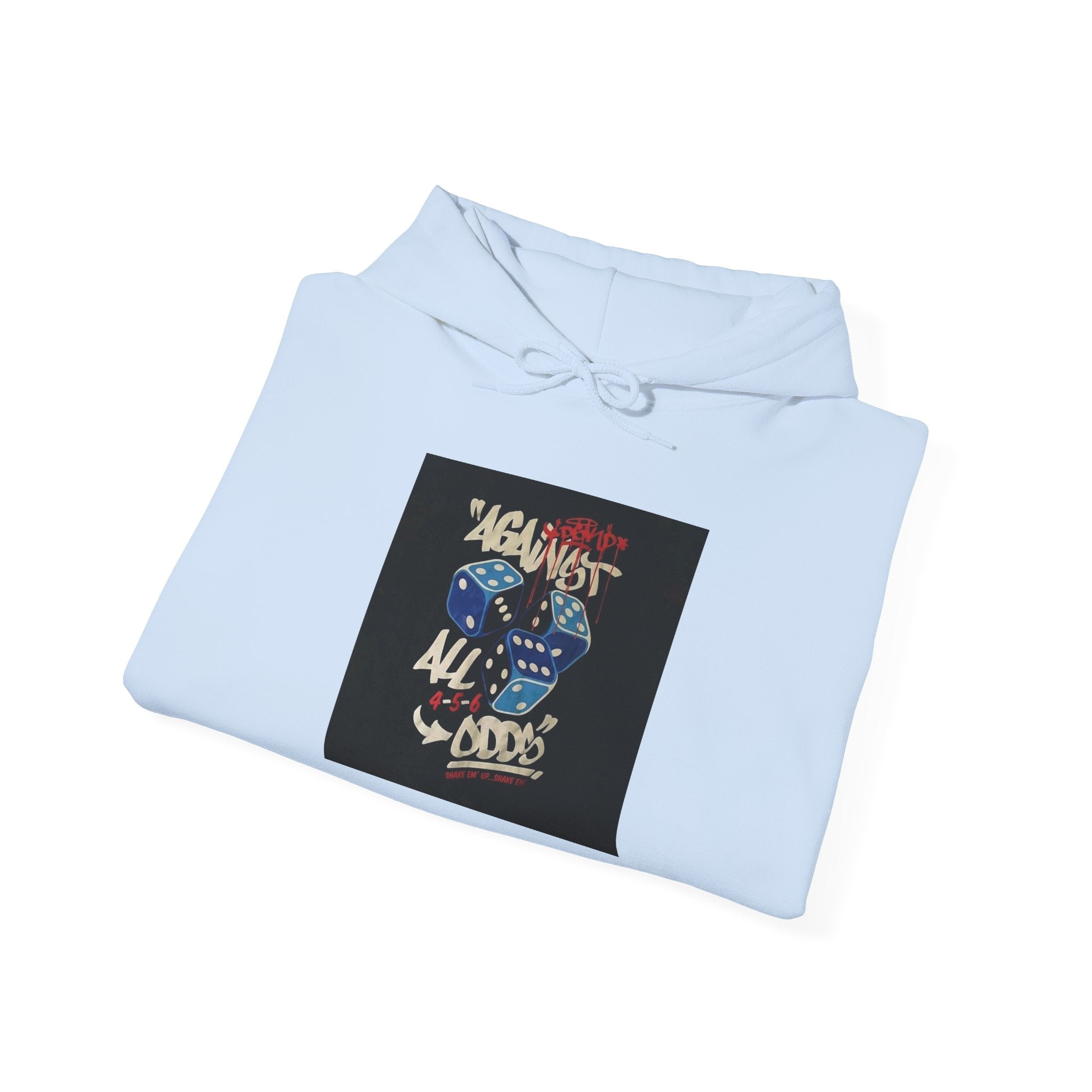 Against All Odds Hoodie — Vintage Dice Graphic Pullover