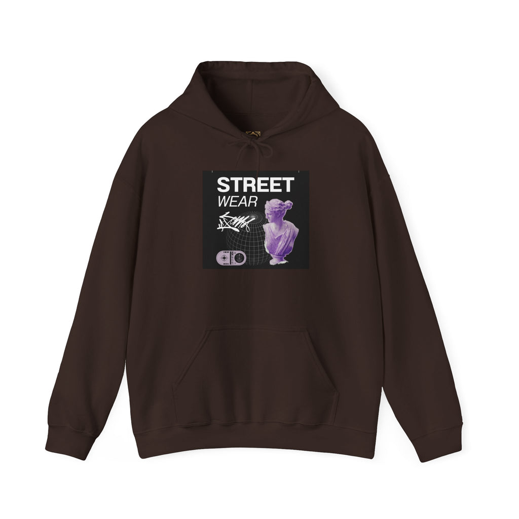 Streetwear Hoodie — 'STREET WEAR' Vaporwave Statue Graphic Pullover