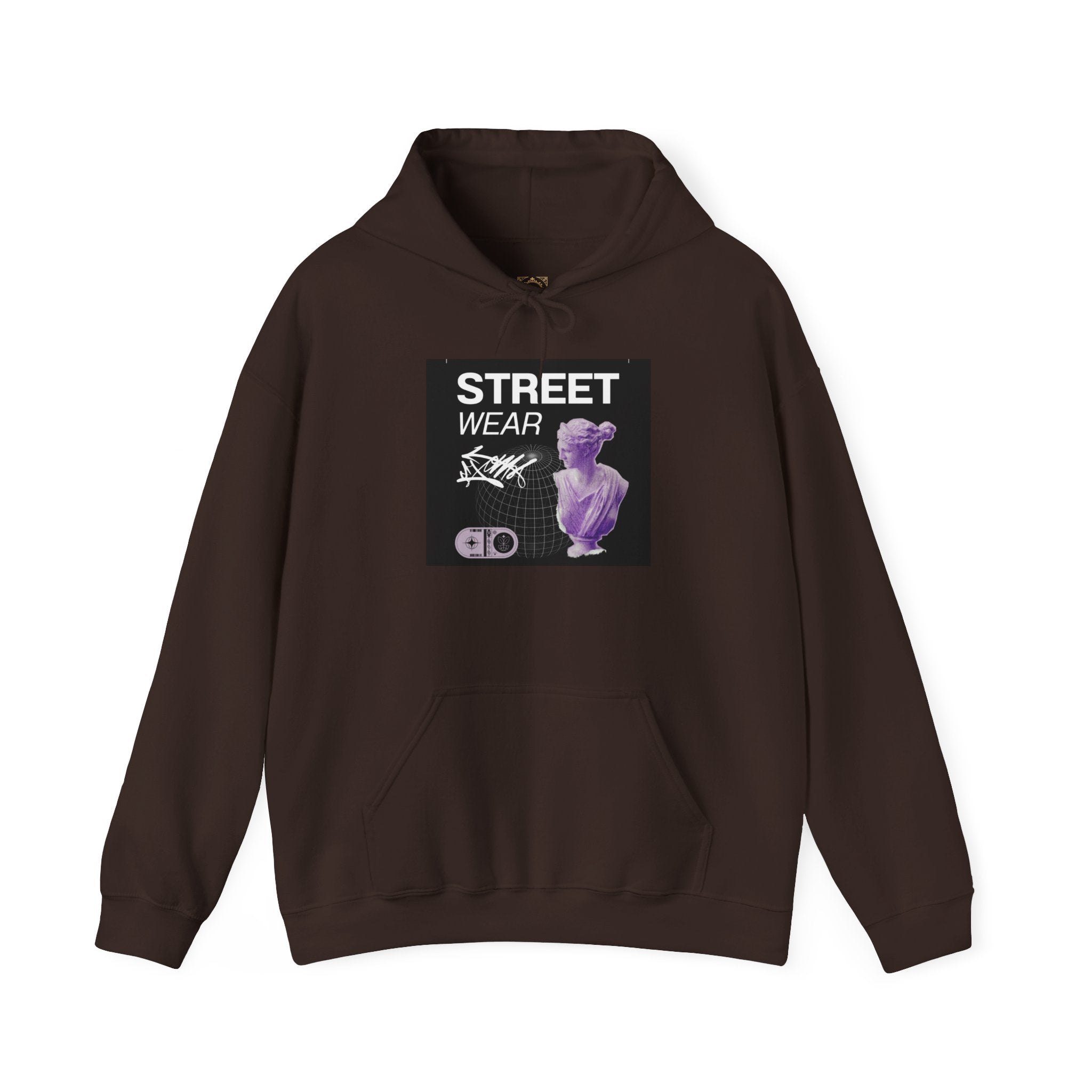 Streetwear Hoodie — 'STREET WEAR' Vaporwave Statue Graphic Pullover