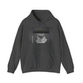 Graphic Hoodie — Black & White Glitch Portrait Hoodie