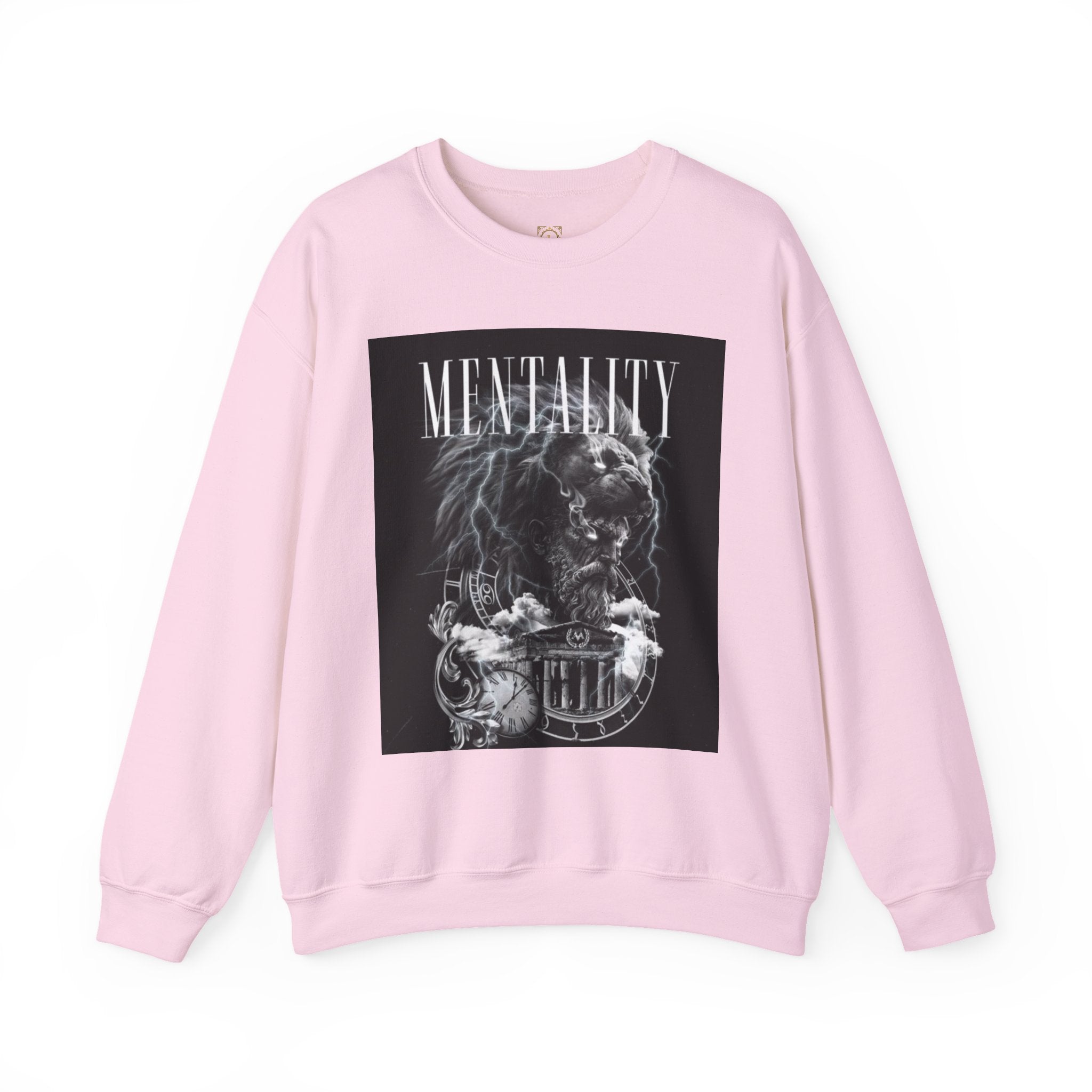 Crewneck Sweatshirt — 'MENTALITY' Lion Graphic | LEGACiESS Back Logo