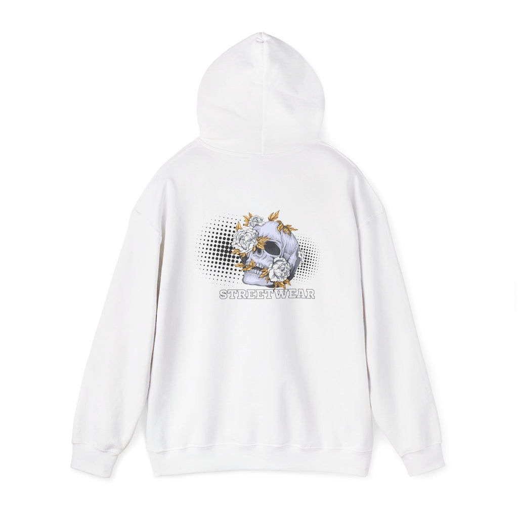 Floral Skull Hoodie — Vintage Botanical Skull Graphic Sweatshirt