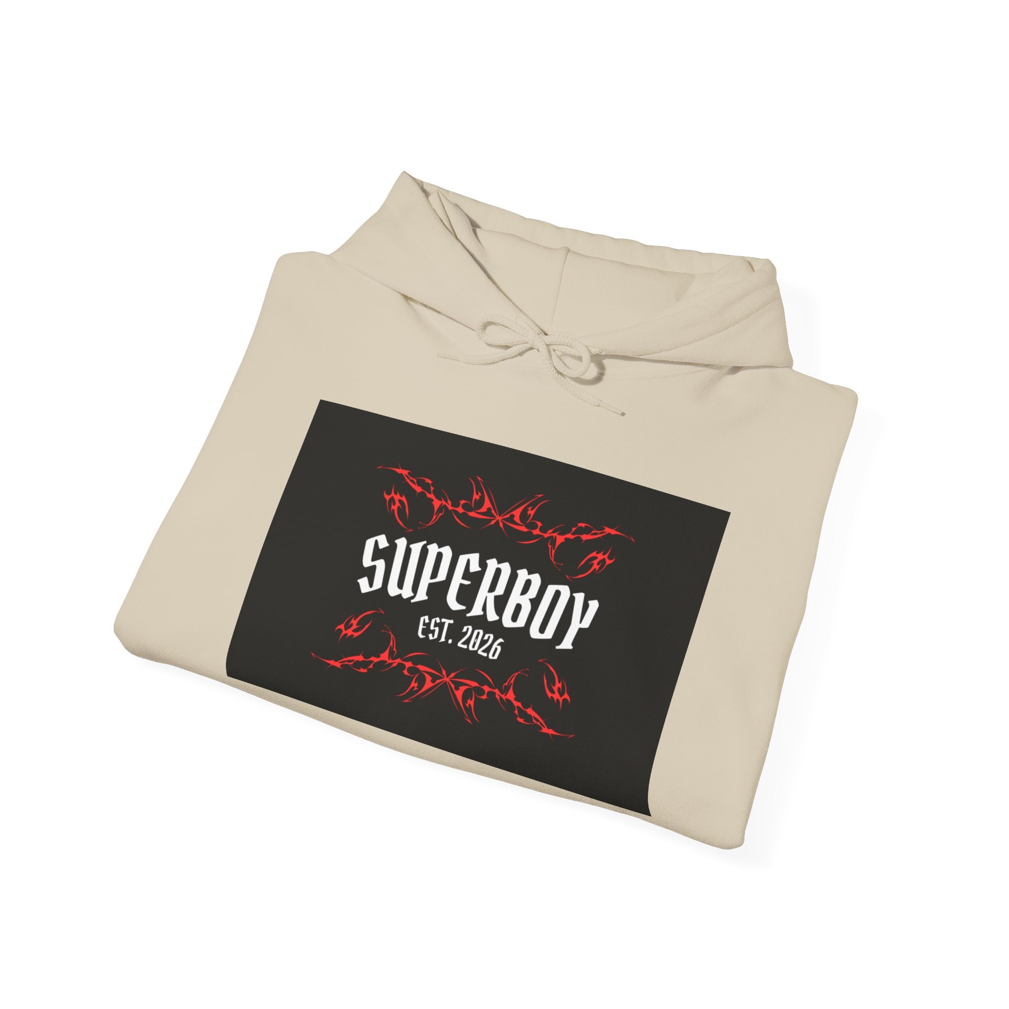 Superboy Hoodie — Vintage Crest 'Superboy Est. 2026' Graphic Pullover