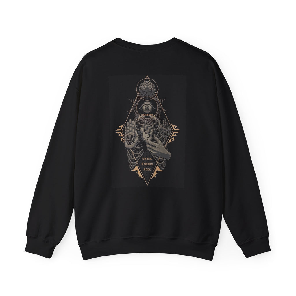 Crewneck Sweatshirt — Occult Skeleton Eye Graphic