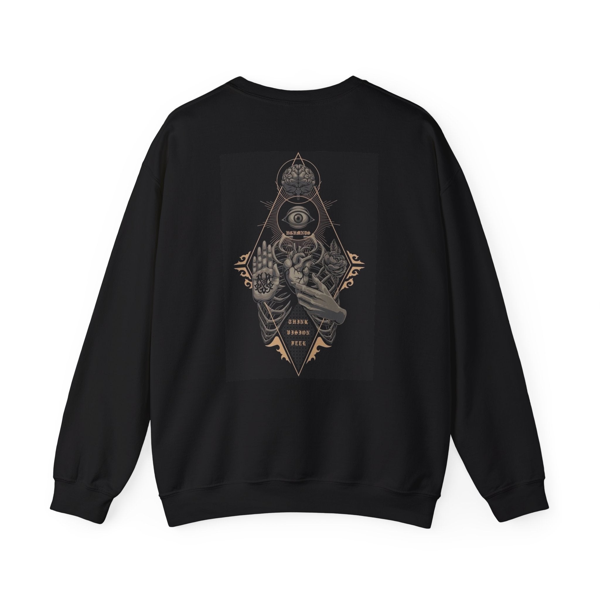 Crewneck Sweatshirt — Occult Skeleton Eye Graphic