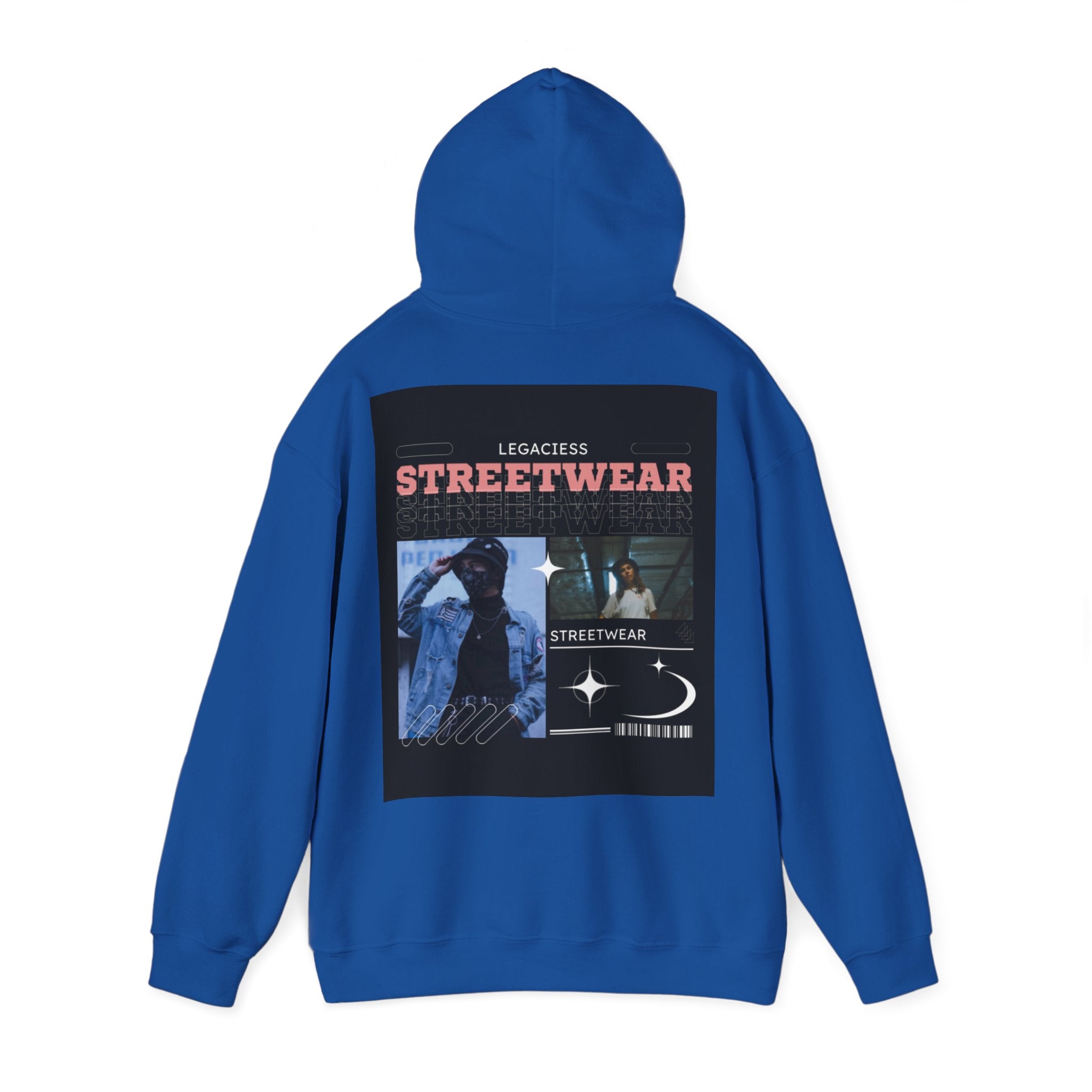 Streetwear Collage Hoodie — Retro Urban Graphic Sweatshirt