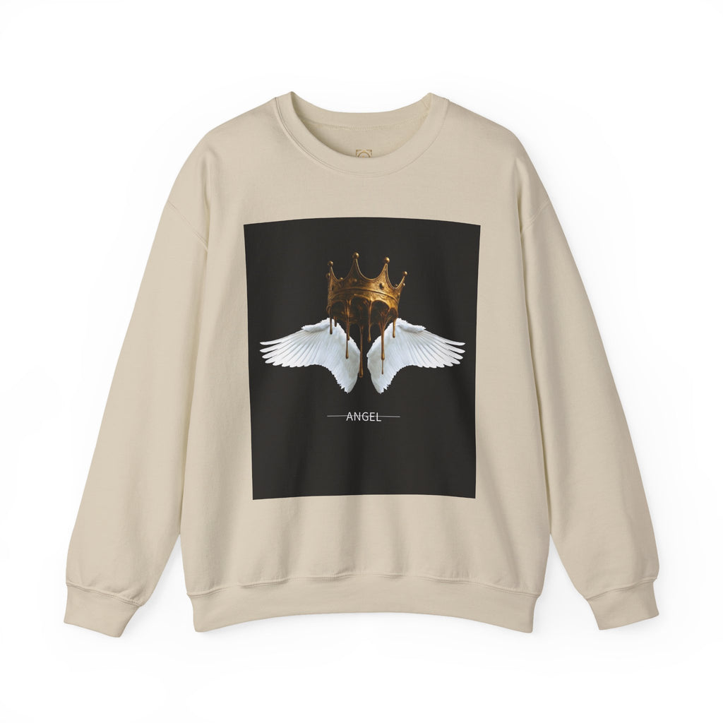Angel Wings & Dripping Crown Crewneck Sweatshirt