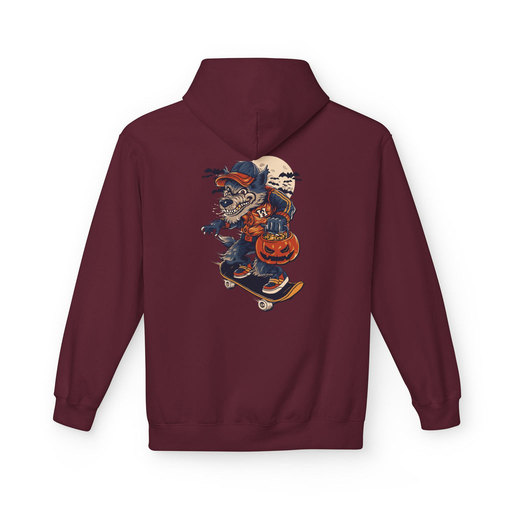 Skull Collage Hoodie — Grunge Floral Skull Graphic Pullover