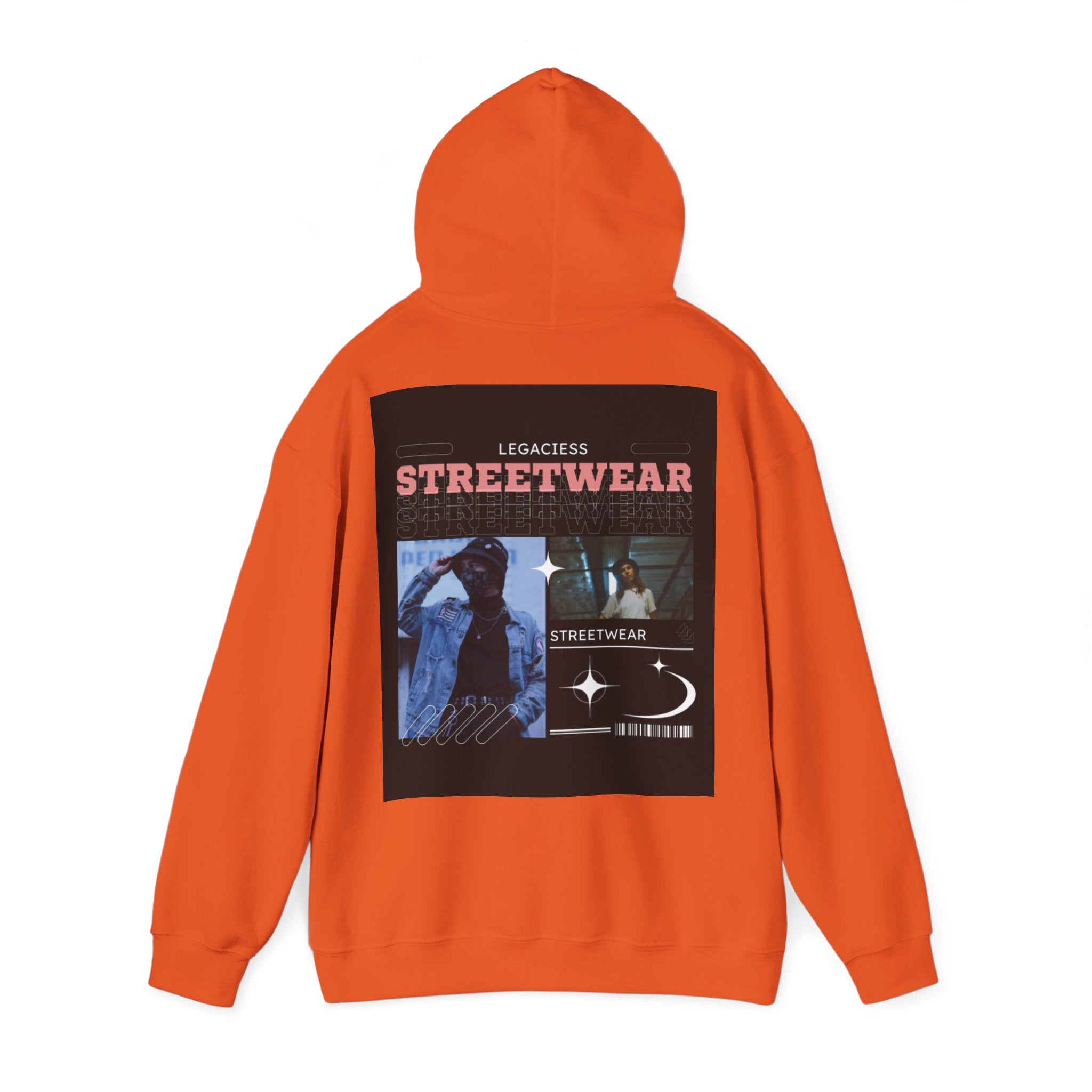 Streetwear Collage Hoodie — Retro Urban Graphic Sweatshirt