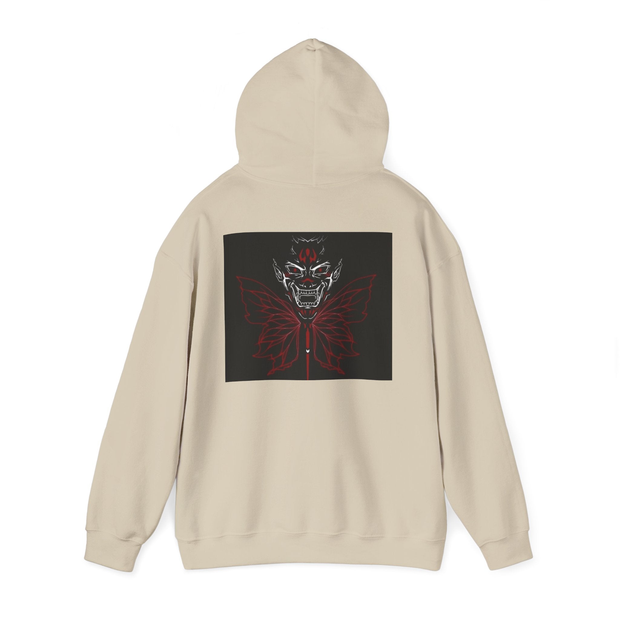 Demonic Butterfly Hoodie - Dark Gothic Skull Winged Design