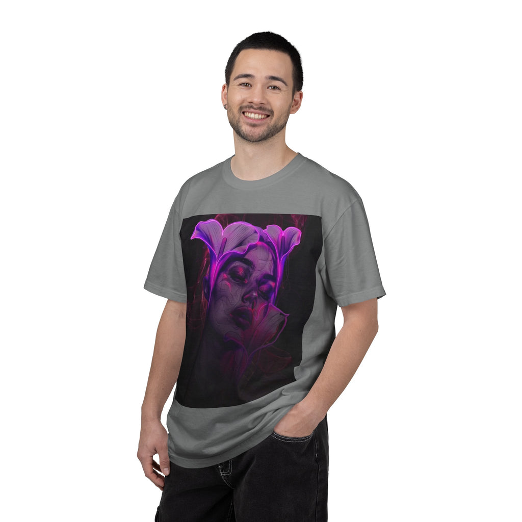 Mystic Purple Portrait T‑Shirt — Legaciess Logo Back