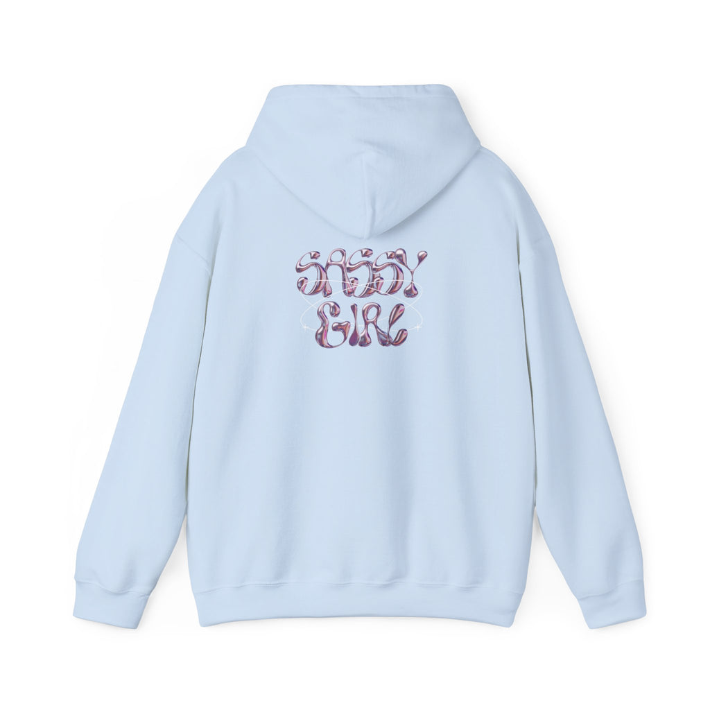 Hoodie — "Shady Girl" Retro Pink Marble Graphic Hoodie