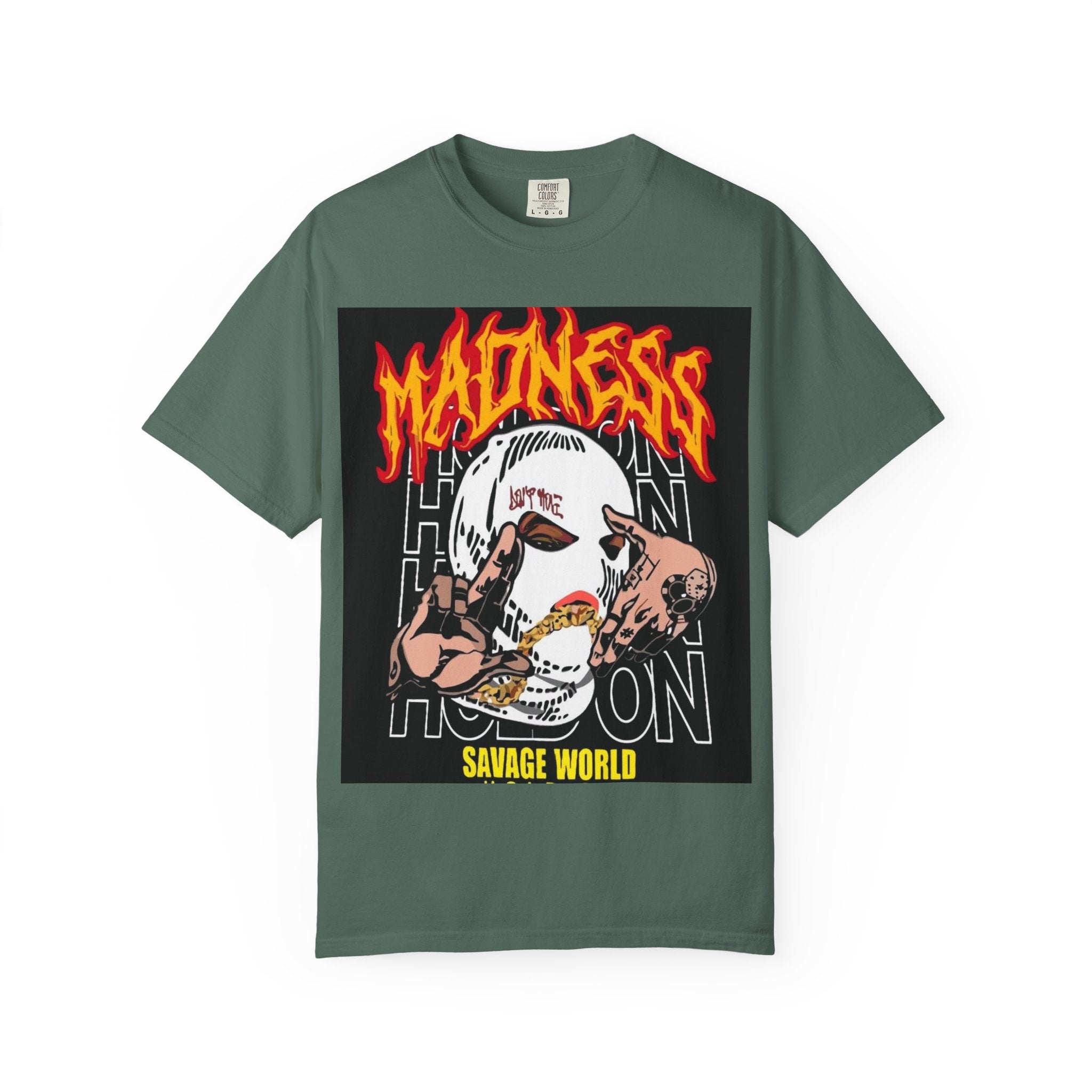 Madness Skull Graphic T-Shirt — Savage World Streetwear Tee
